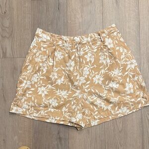rag & bone Tan Floral High Waist Shorts